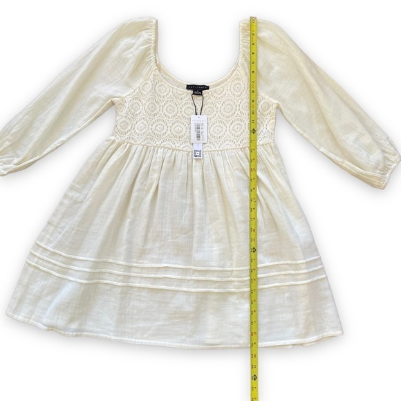 New NWT Sanctuary Summer Swing Crochet Short Dress in Gauze White Size Small - Picture 9 of 12